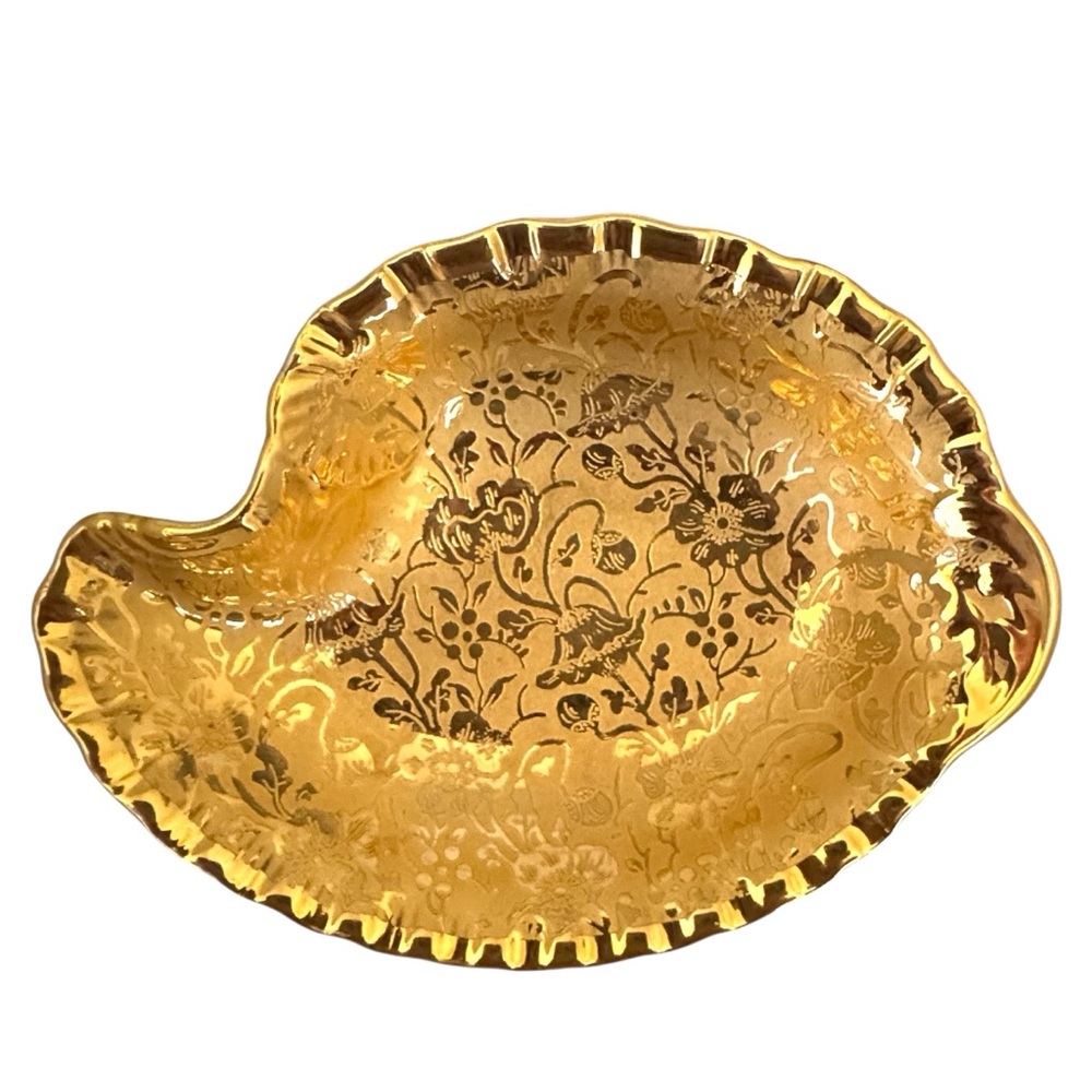 “Osborne China” Marked Hand Painted 22KT Gold. Trinket / Candy Dish. Vintage. - Picture 2 of 11